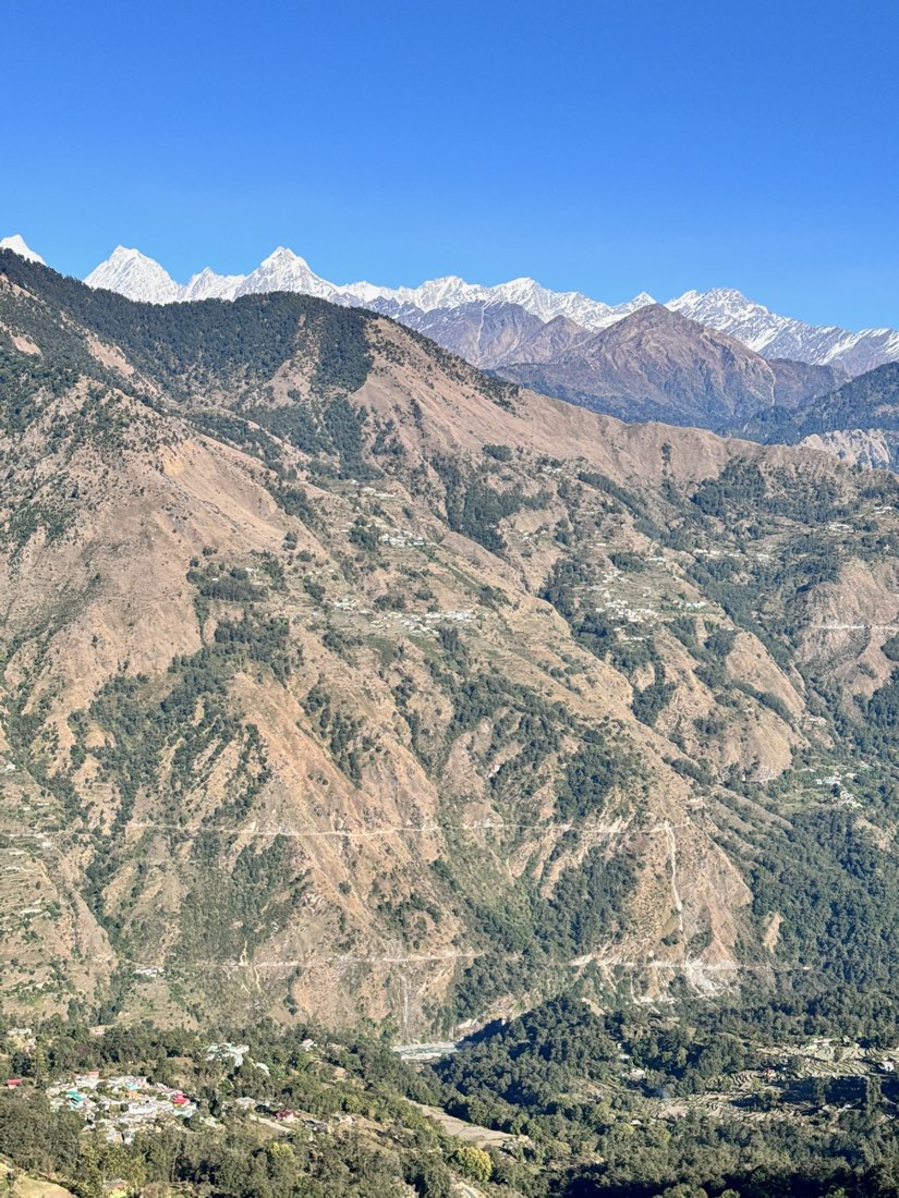 Panchachuli mountain and valley view from SamathaStay